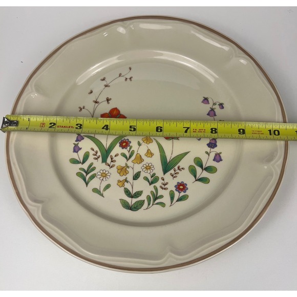 Vintage Newcor 1986 Stoneware 6001 Spring Garden Dinner Plate Replacement - Picture 4 of 6